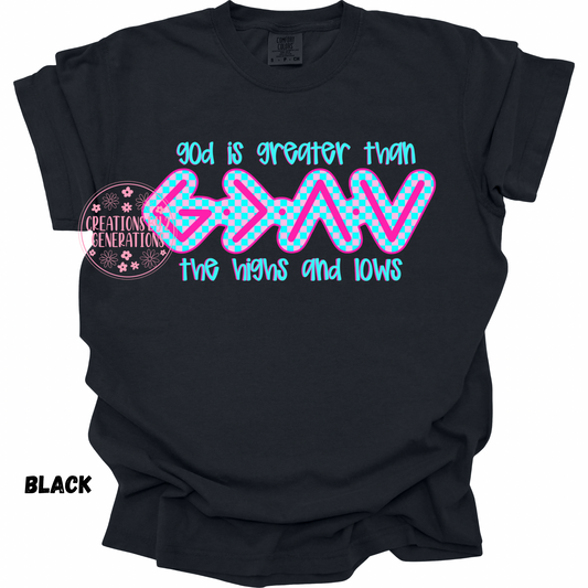 GOD IS GREATER THAN THE HIGHS AND LOWS PRINT