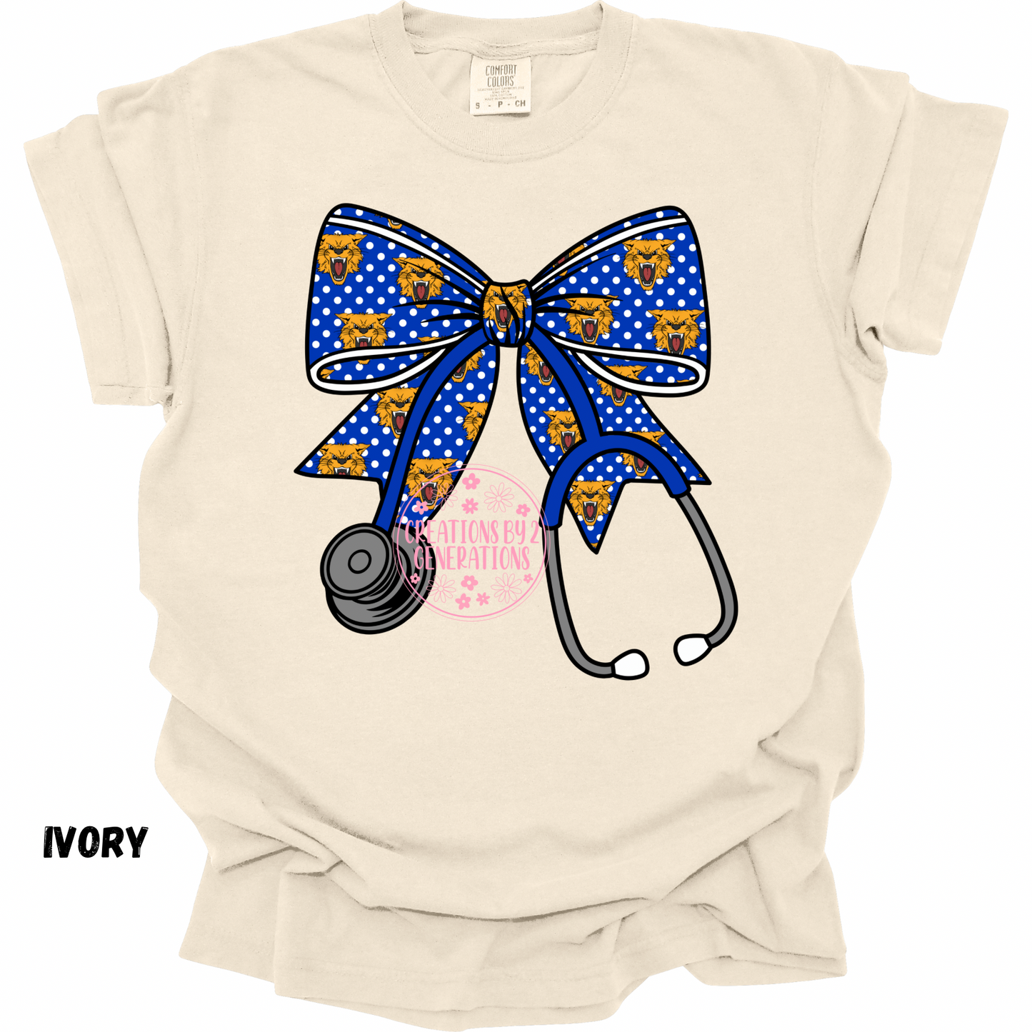 WILDCAT STETHOSCOPE BOW PRINT