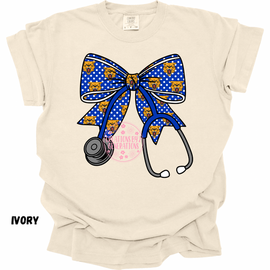 WILDCAT STETHOSCOPE BOW PRINT