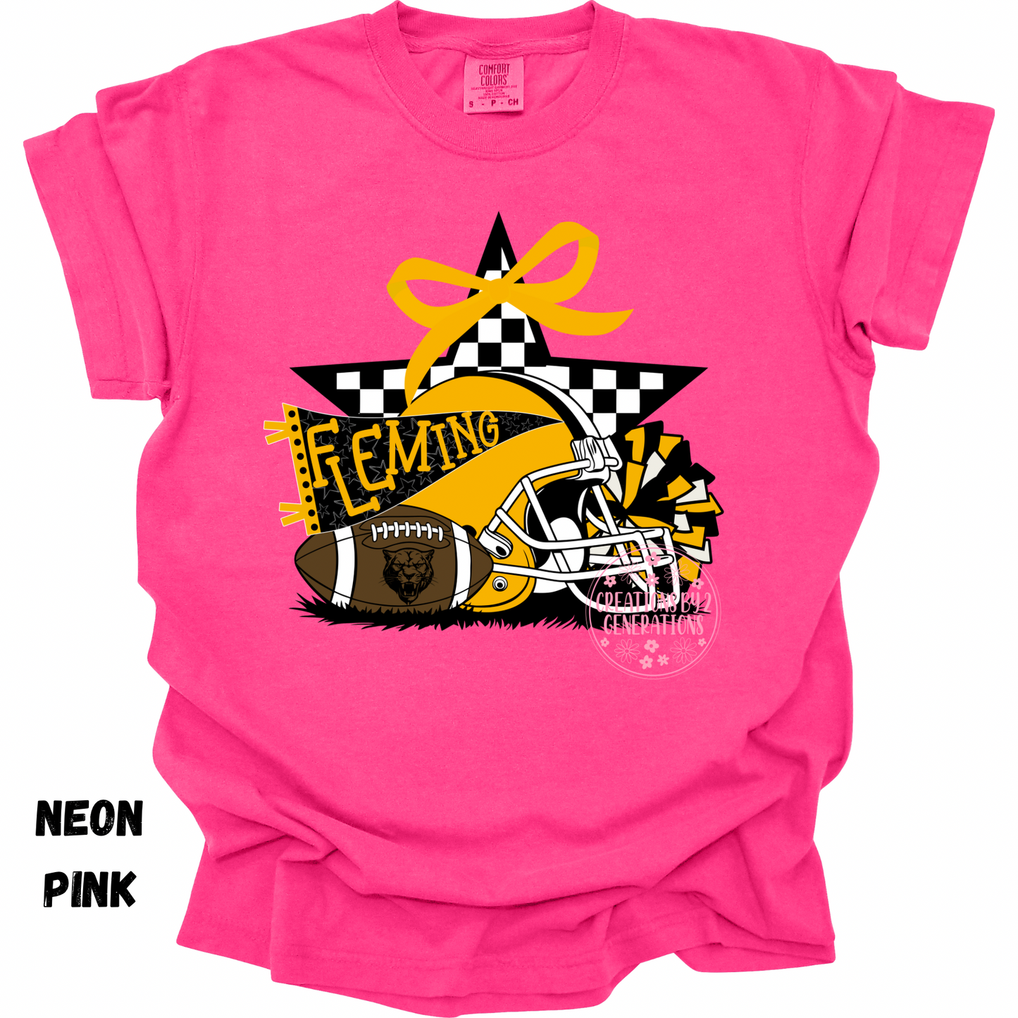 FLEMING FOOTBALL WITH CHECKERED STAR PRINT