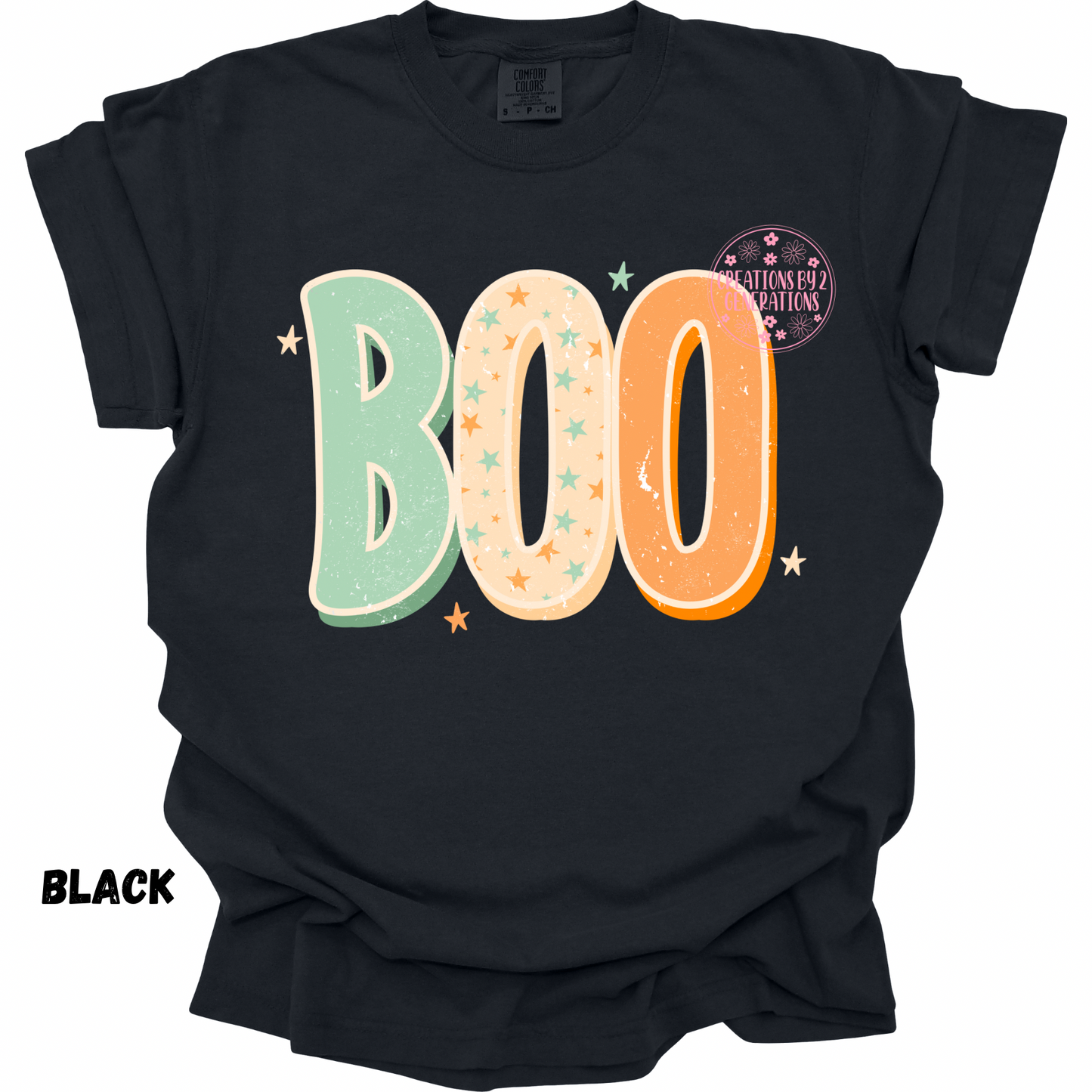 BOO ORANGE & GREEN DISTRESSED PRINT (YOUTH)
