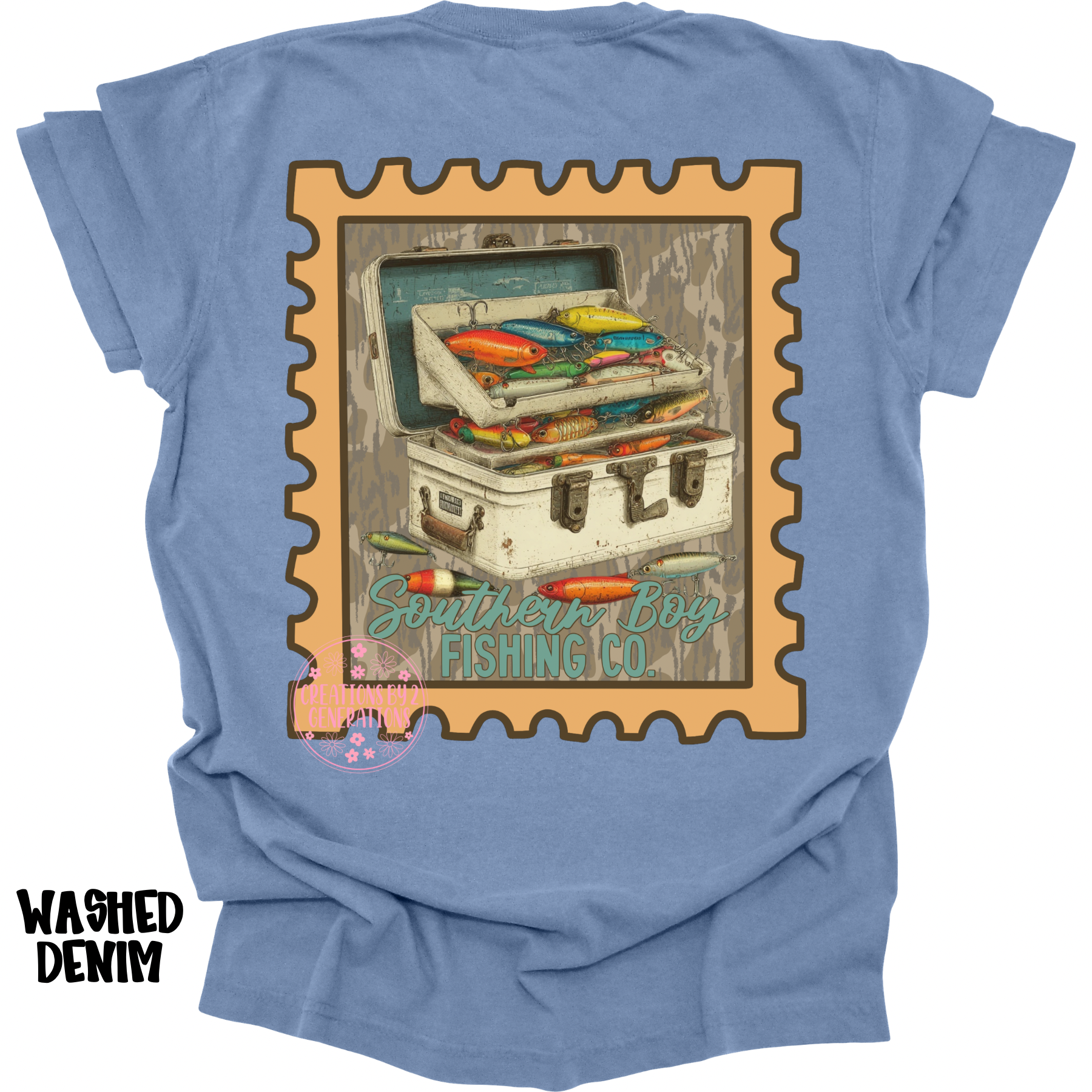 SOUTHERN BOY FISHING CO TACKLE BOX WITH FRONT POCKET DESIGN PREORDER ( – Creations By 2 Generations