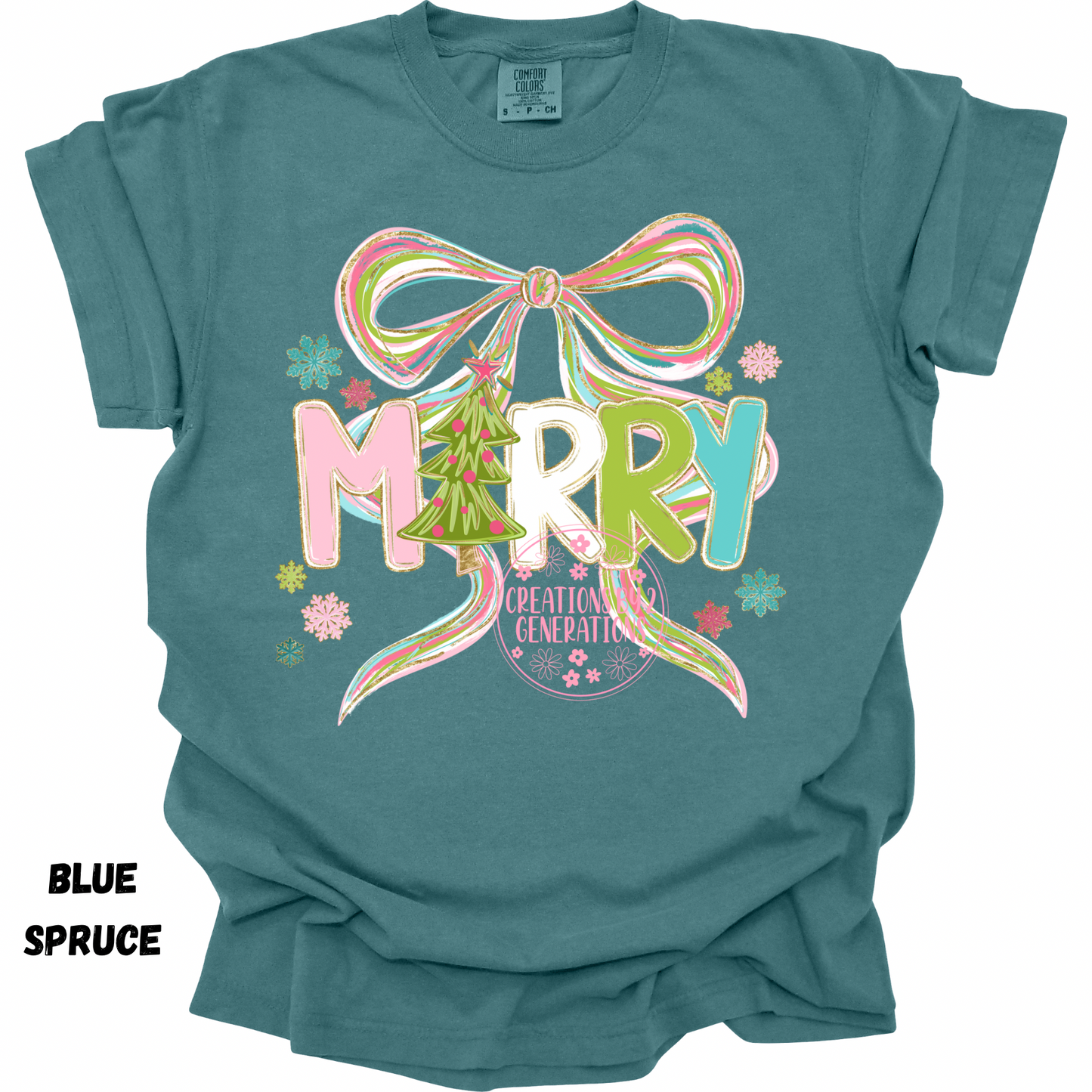 MERRY WITH BOW PRINT