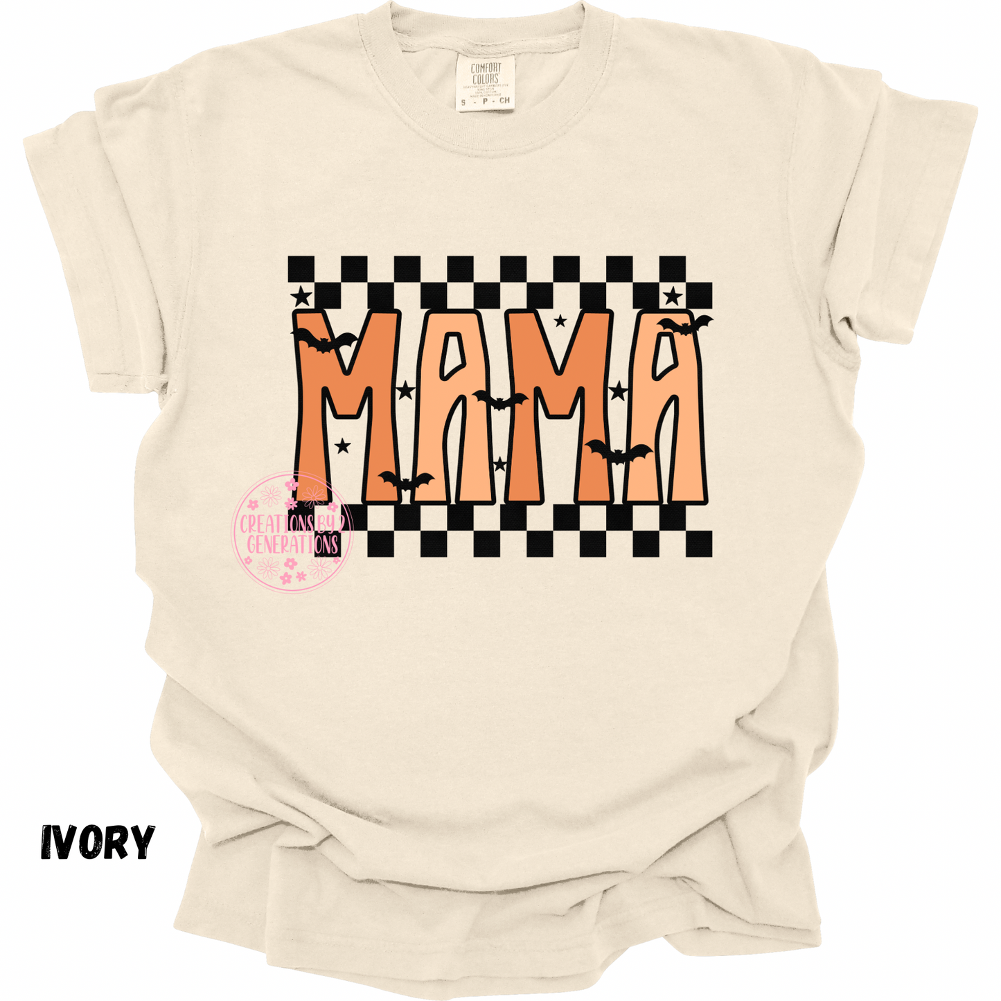 MAMA HALLOWEEN WITH BATS PRINT