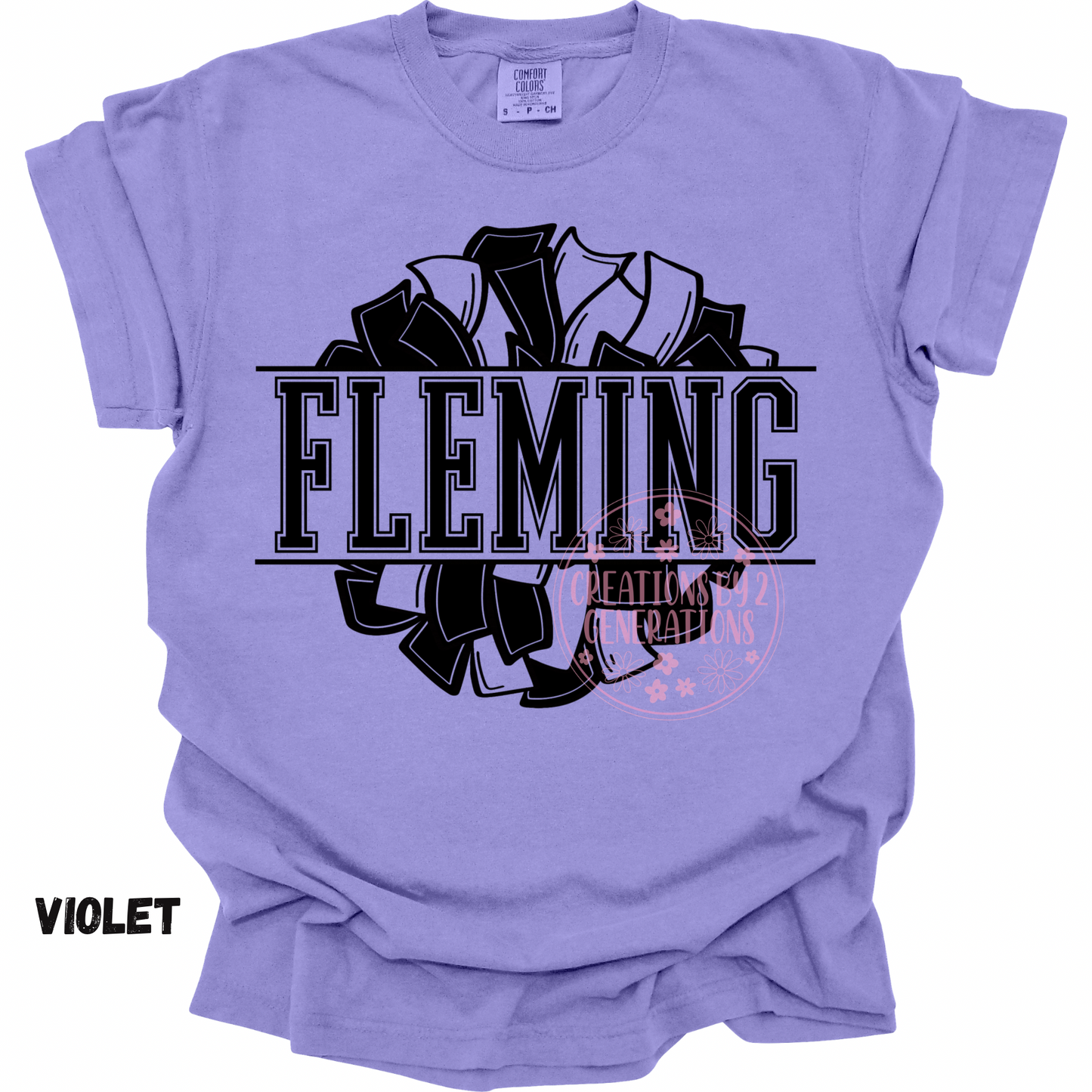FLEMING CHEER BLACK OUTLINE PREORDER (YOUTH)