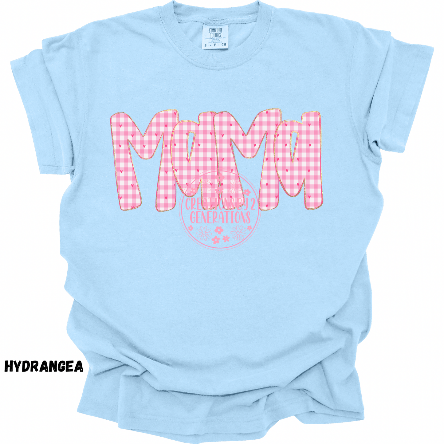 MAMA PINK GINGHAM WITH HEARTS