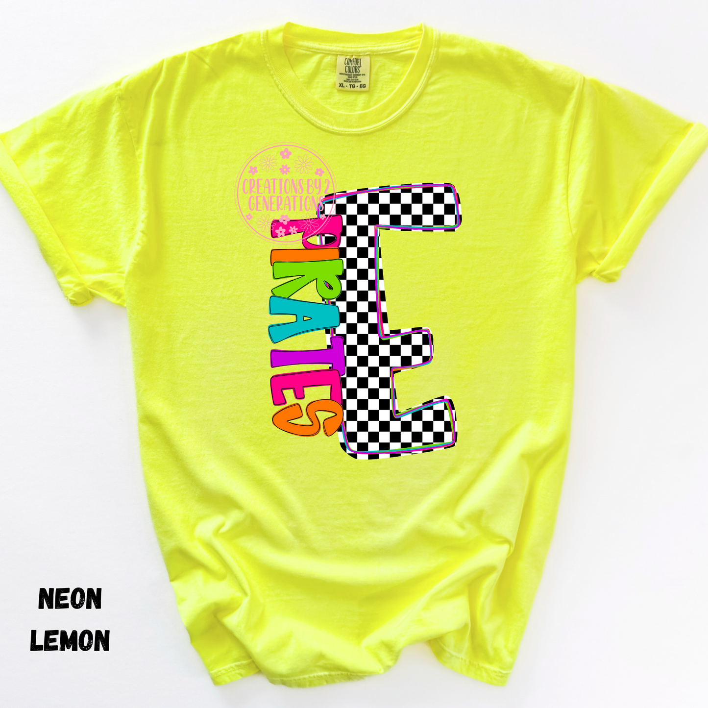 E PIRATES NEON ADULT PRINT