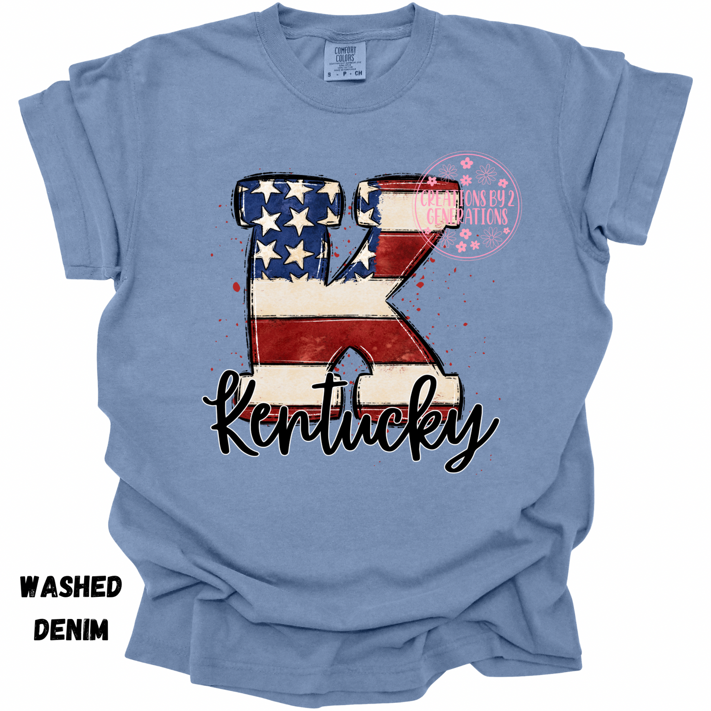 K KENTUCKY FLAG PRINT