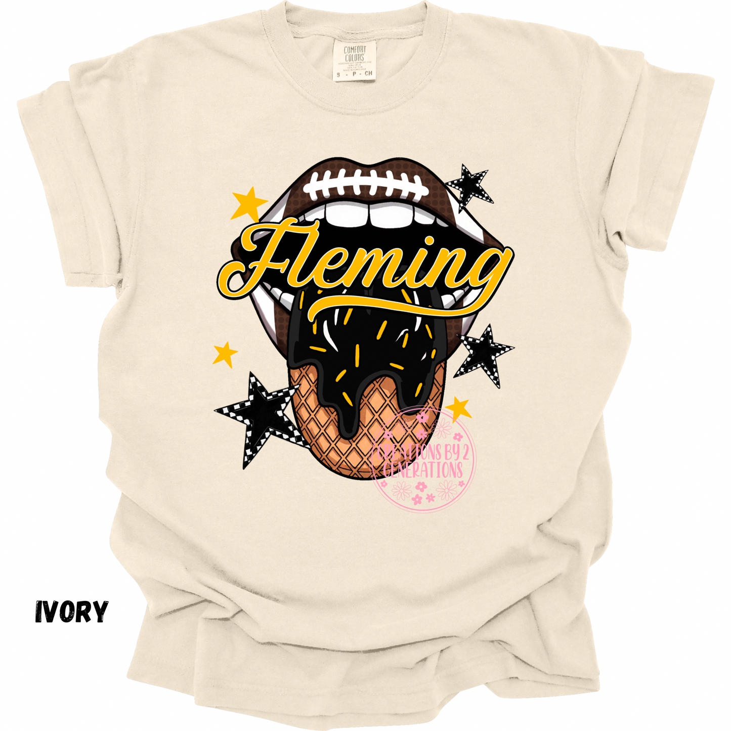 FLEMING FOOTBALL MOUTH ICE CREAM PRINT