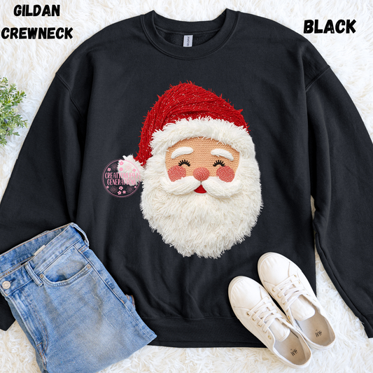 SANTA FAUX YARN PRINT