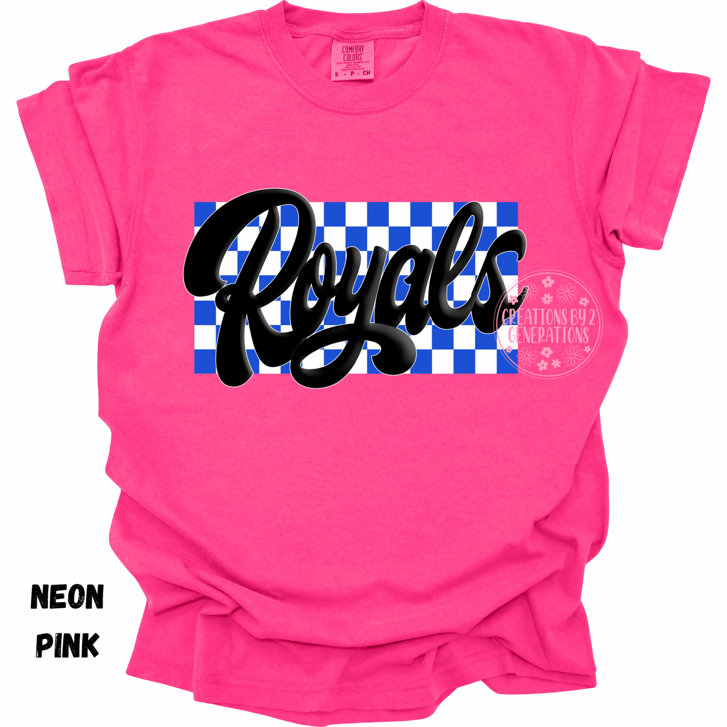 ROYALS WITH BLUE & WHITE CHECKERED PRINT