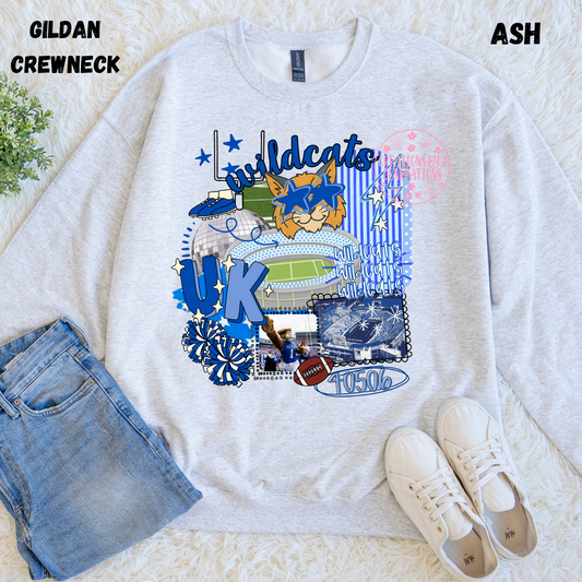U K WILDCATS FOOTBALL PRINT