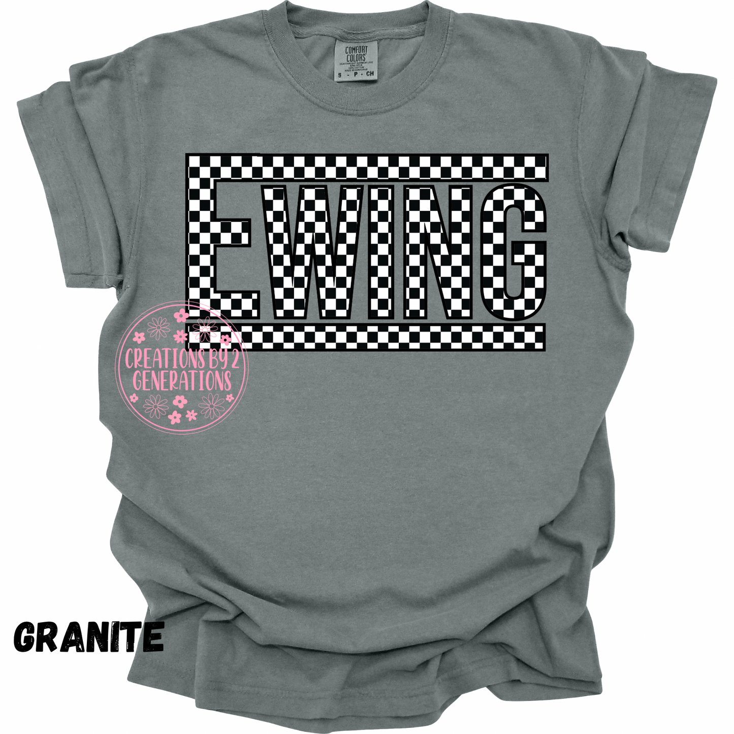 EWING BLACK AND WHITE CHECK ADULT PRINT