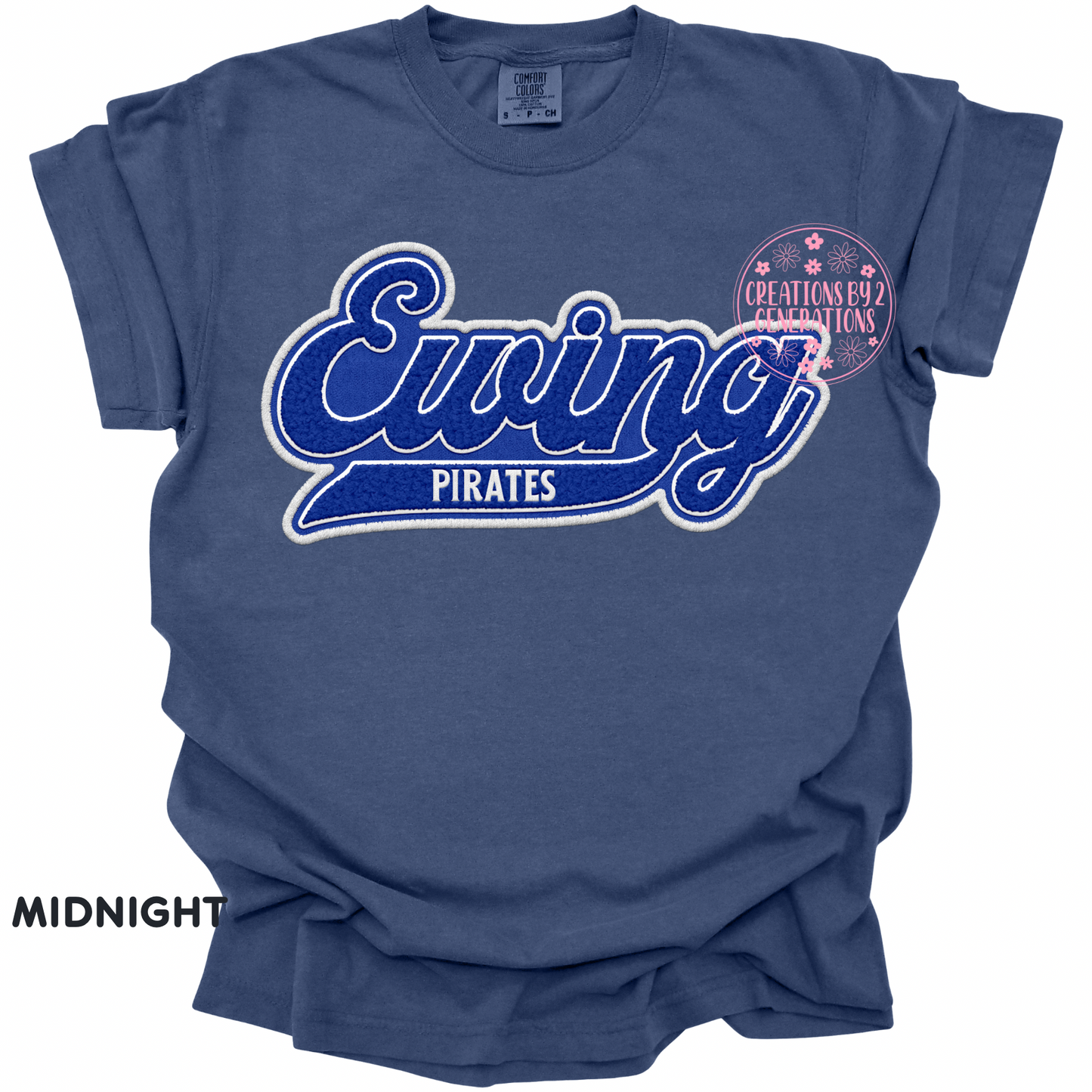 EWING PIRATES FAUX EMBROIDERY ADULT PRINT
