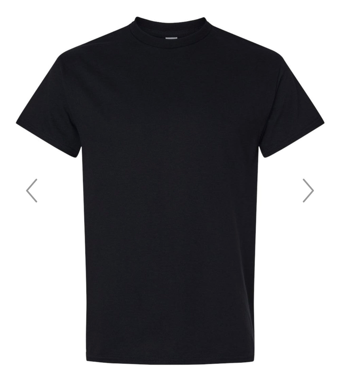 MEDIUM BLACK GILDAN - HEAVY COTTON T-SHIRT 5000