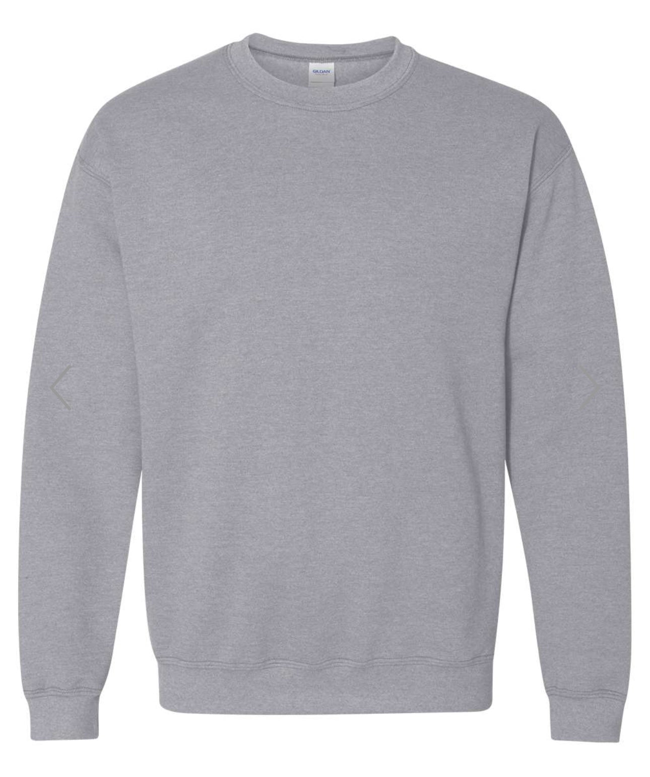 MEDIUM SPORT GREY GILDAN-HEAVY BLEND CREWNECK SWEATSHIRT