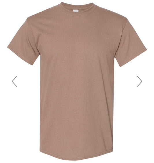 XL BROWN SAVANA GILDAN - HEAVY COTTON T-SHIRT - 5000
