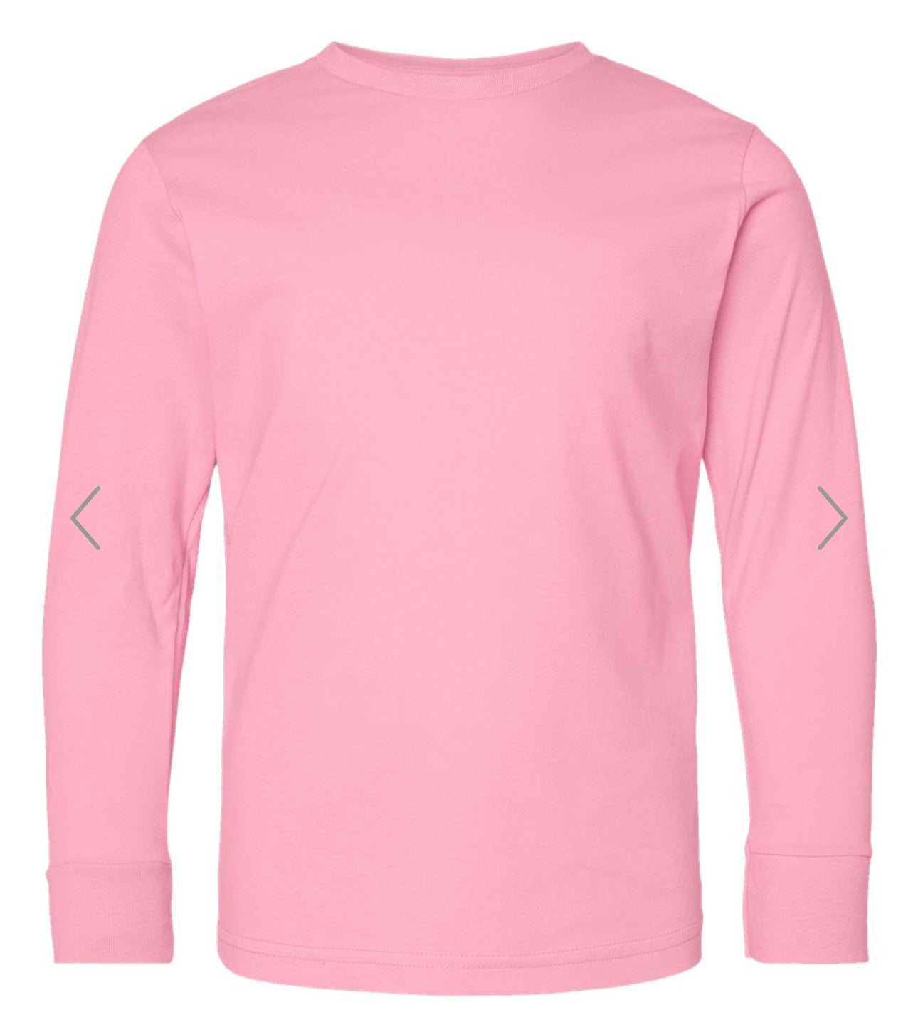 YOUTH XS PINK LAT - YOUTH FINE JERSEY LONG SLEEVE TEE - 6201