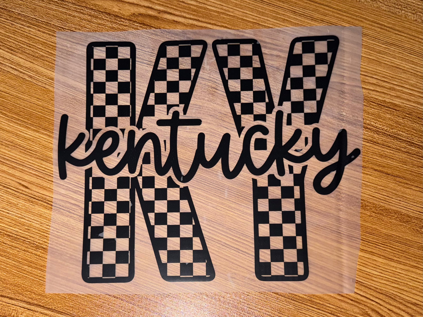 KY KENTUCKY BLACK CHECKERED PRINT