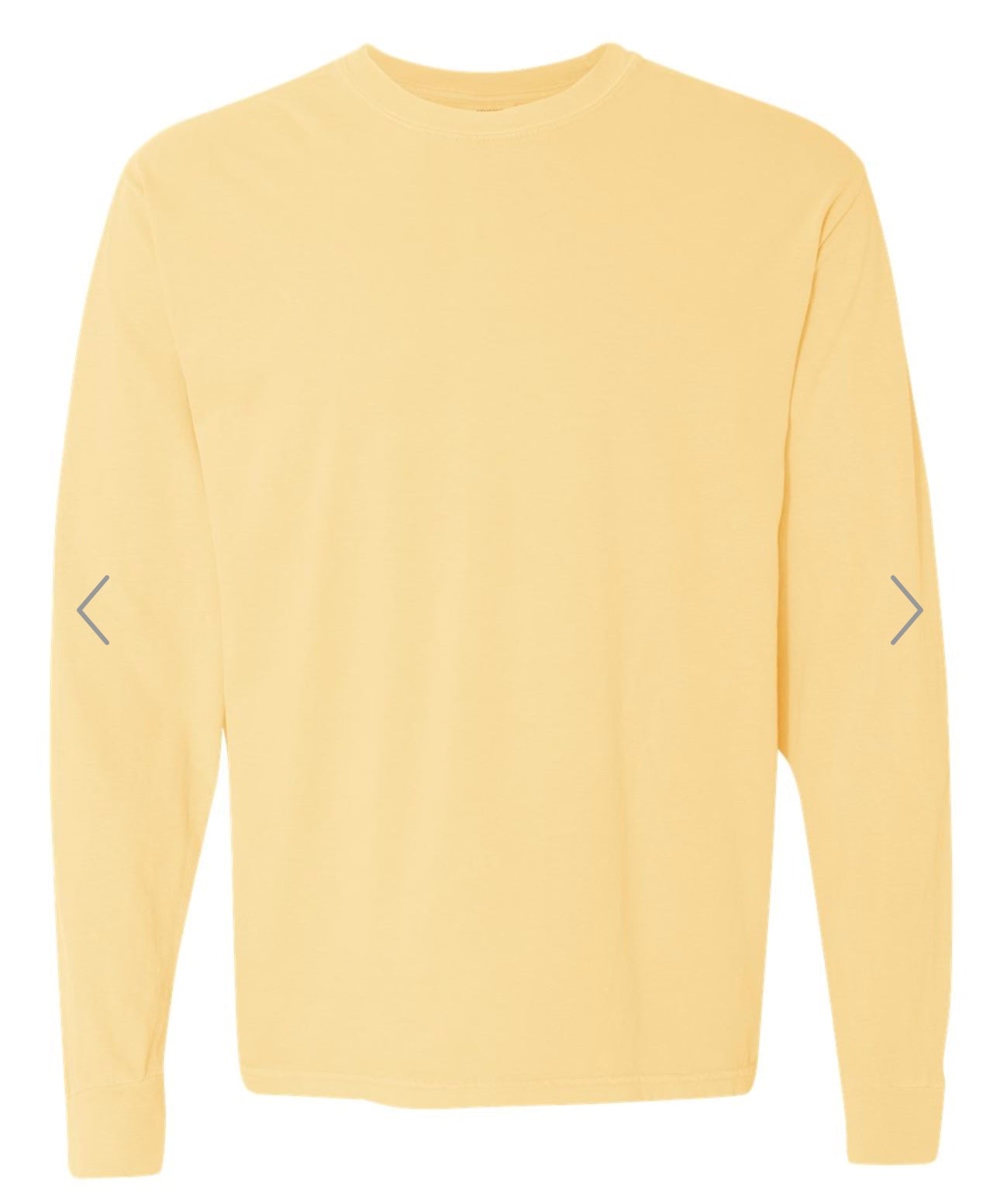 MEDIUM BUTTER COMFORT COLORS - GARMENT-DYED HEAVYWEIGHT LONG SLEEVE T-SHIRT - 6014