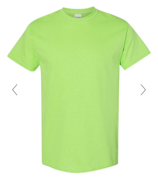 SMALL LIME GILDAN - HEAVY COTTON T-SHIRT 5000