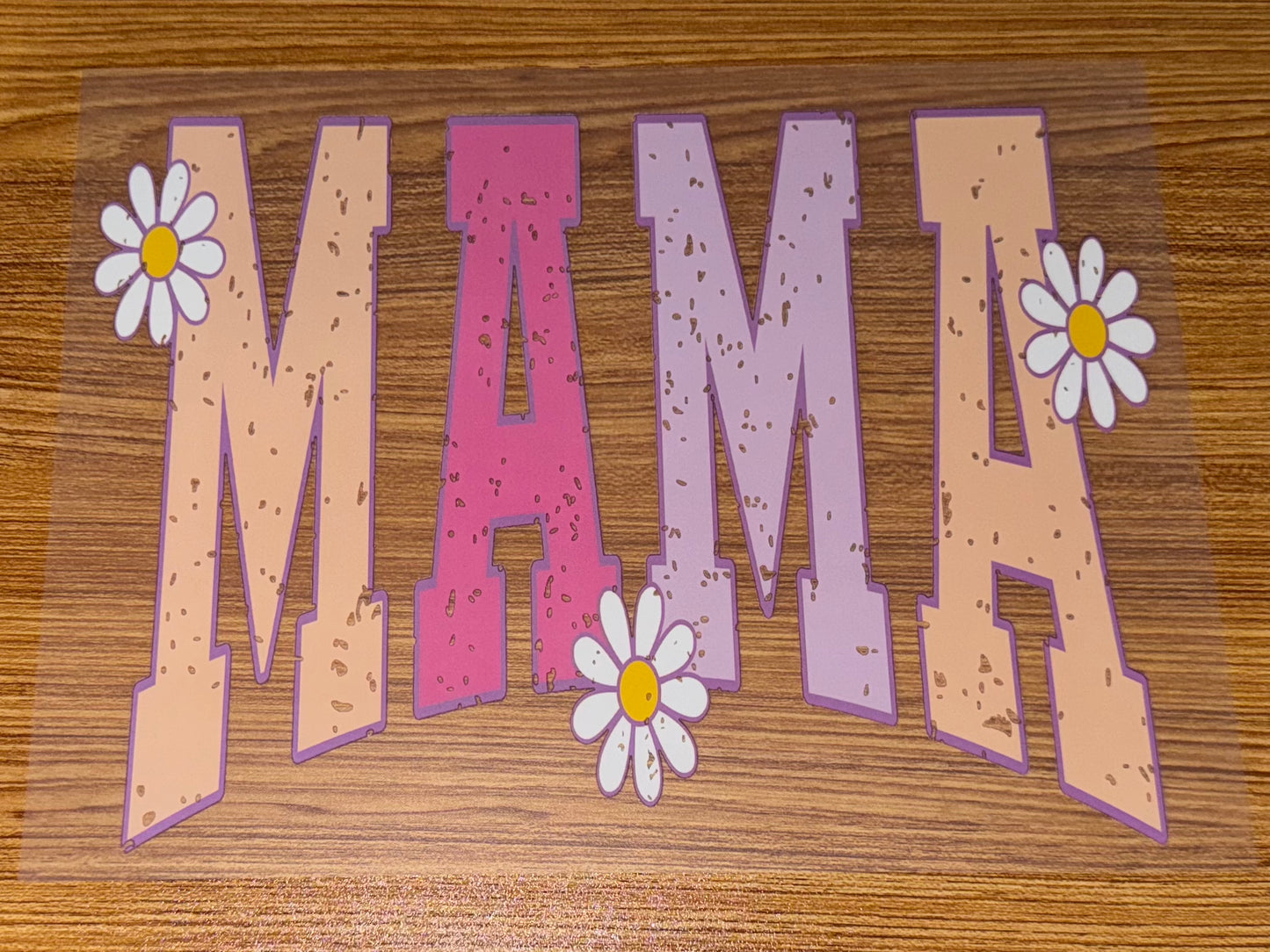 MAMA ORANGE, PINK, PURPLE DAISY PRINT