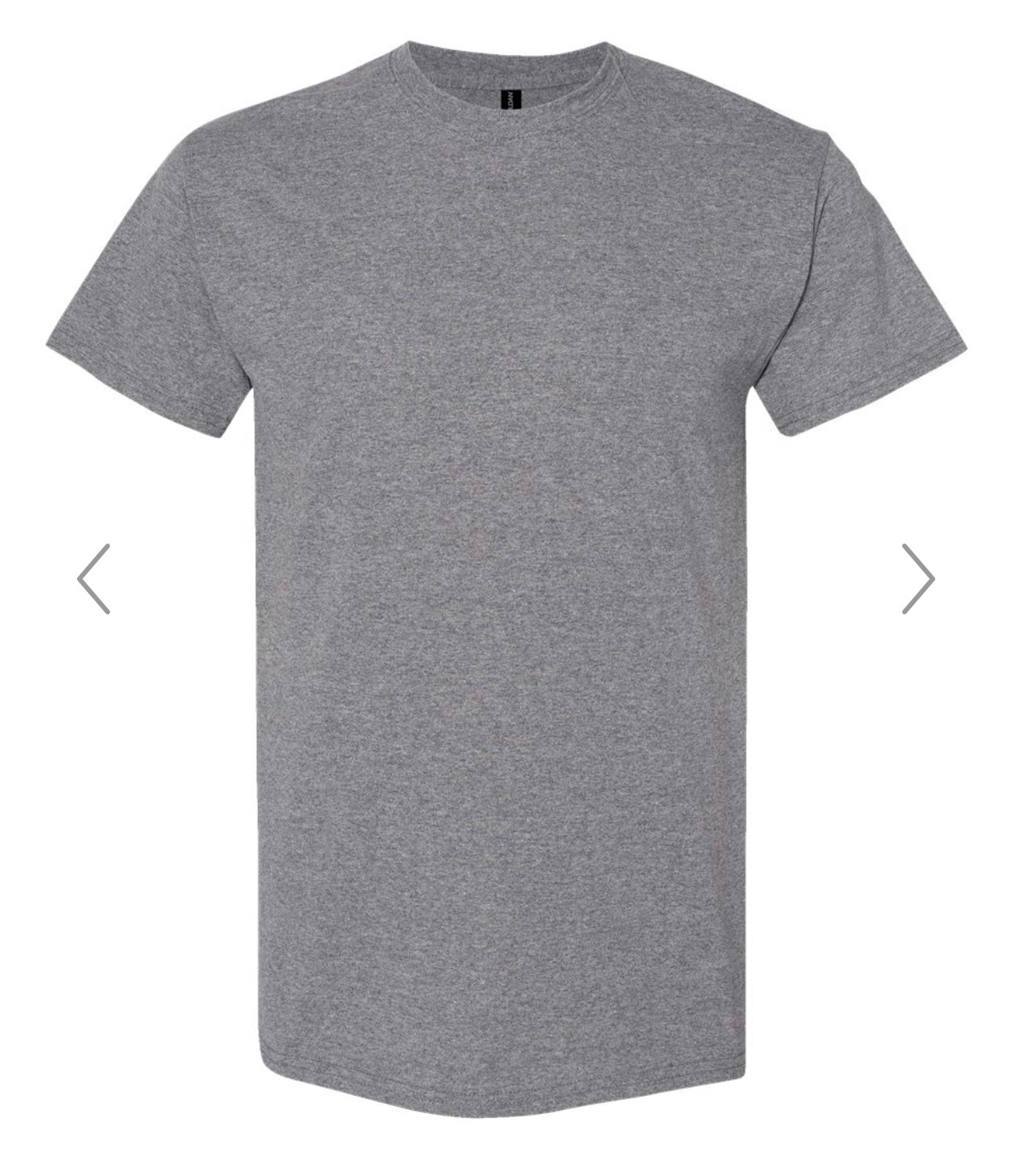 2X GRAPHITE HEATHER GILDAN - HEAVY COTTON T-SHIRT 5000