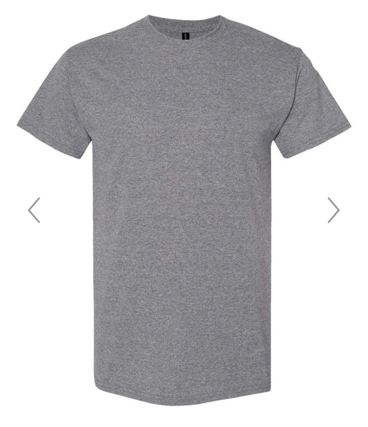 2X GRAPHITE HEATHER GILDAN - HEAVY COTTON T-SHIRT 5000