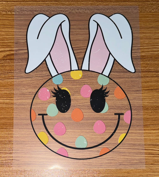 SMILEY FACE WITH BUNNY EARS PRINT