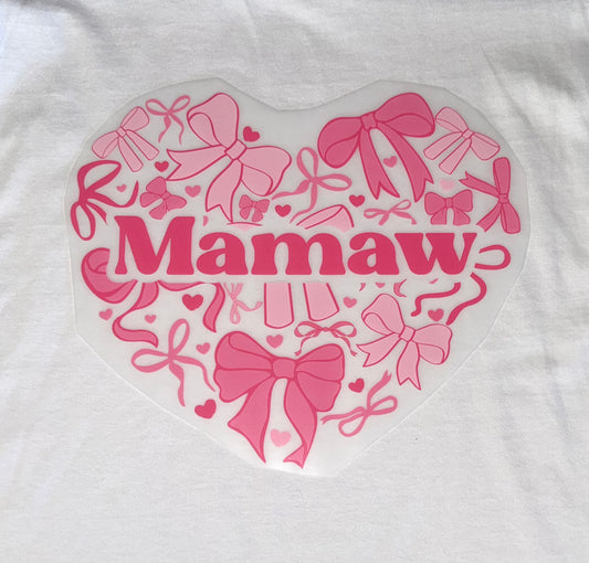 MAMAW HEART BOWS (PRINT ONLY)