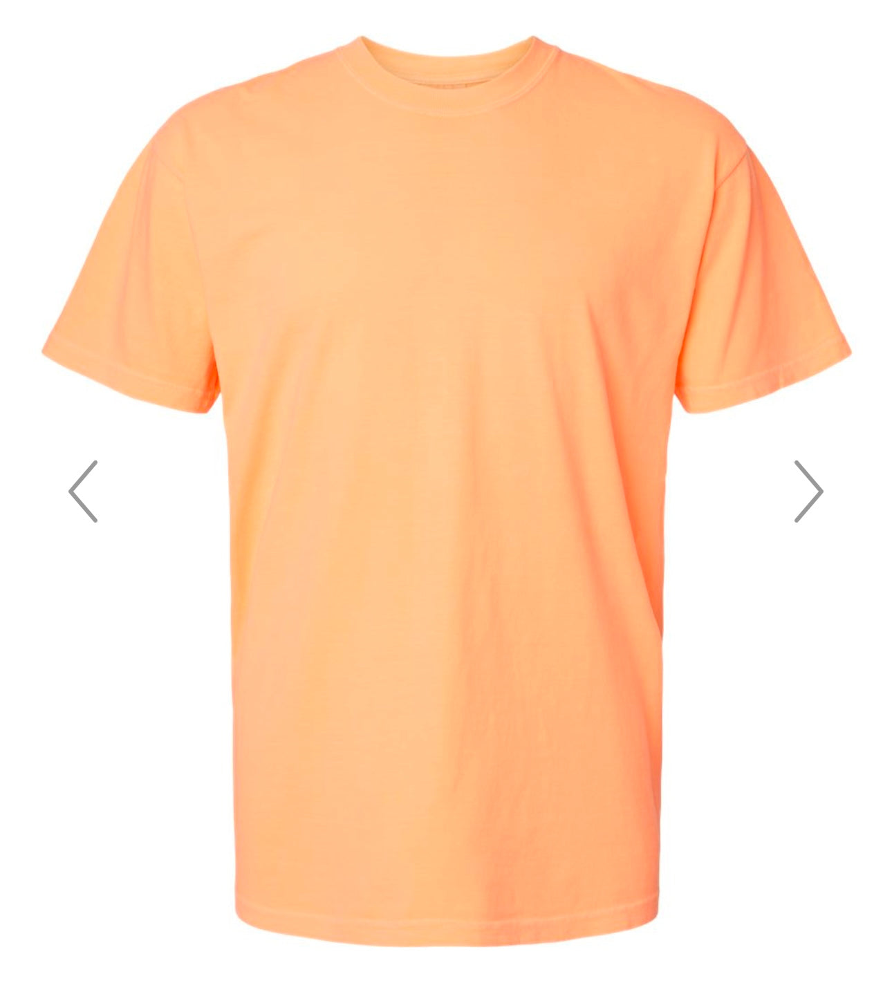 2X NEON CANTALOUPE COMFORT COLORS-GARMENT-DYED HEAVYWEIGHT T-SHIRT-1717