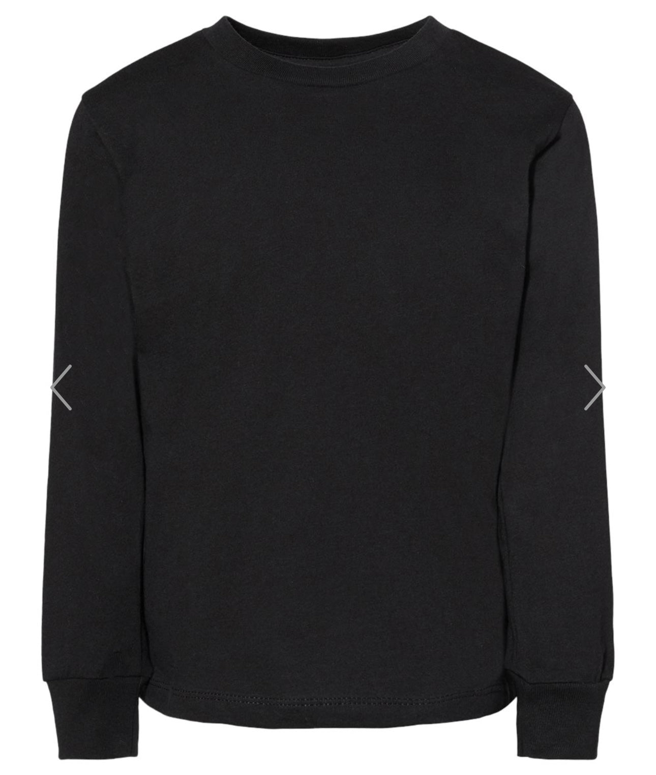 3T BLACK BELLA + CANVAS - TODDLER JERSEY LONG SLEEVE TEE - 3501T