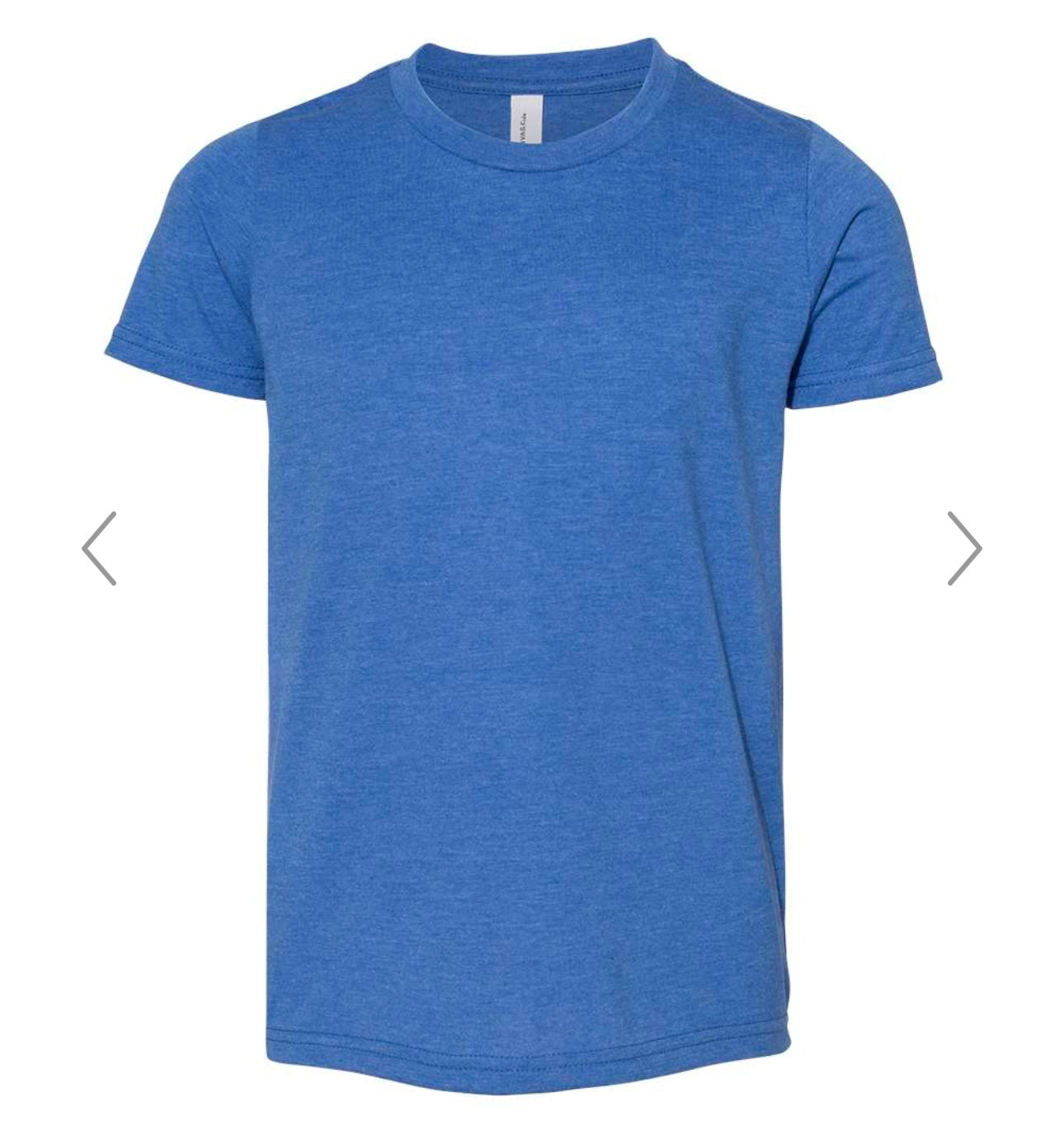 YOUTH XL HEATHER TRUE ROYAL BELLA + CANVAS-YOUTH CVC JERSEY TEE-3001YCVC