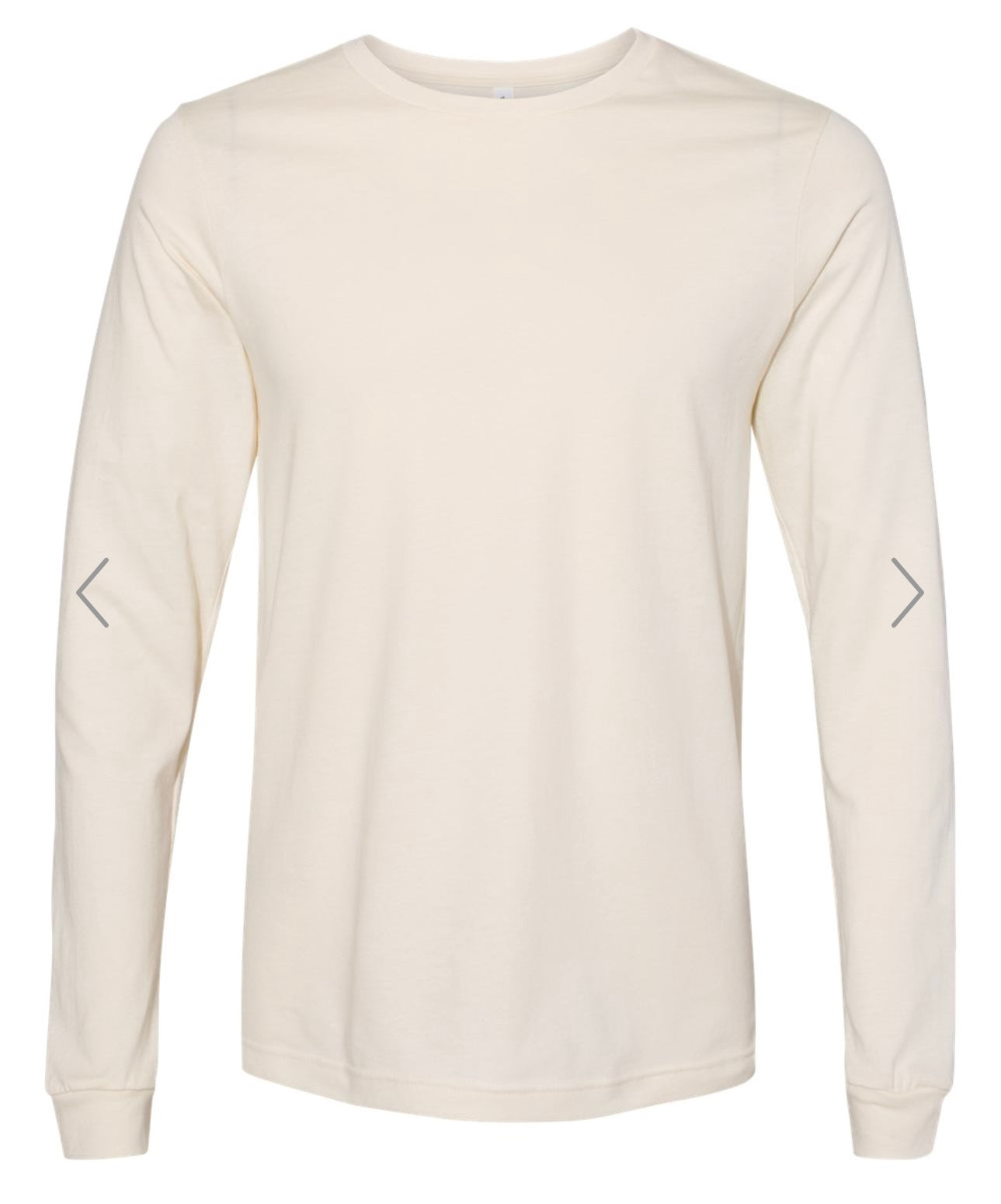 MEDIUM NATURAL BELLA + CANVAS - JERSEY LONG SLEEVE TEE - 3501