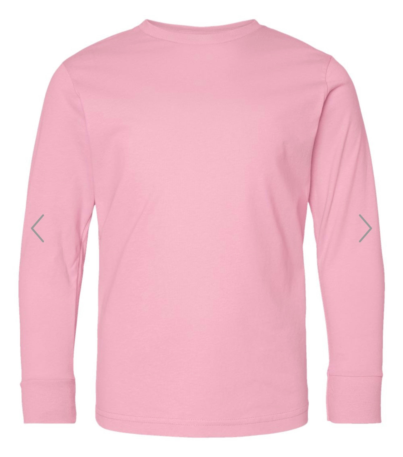 YOUTH MEDIUM PINK LAT - YOUTH FINE JERSEY LONG SLEEVE TEE - 6201