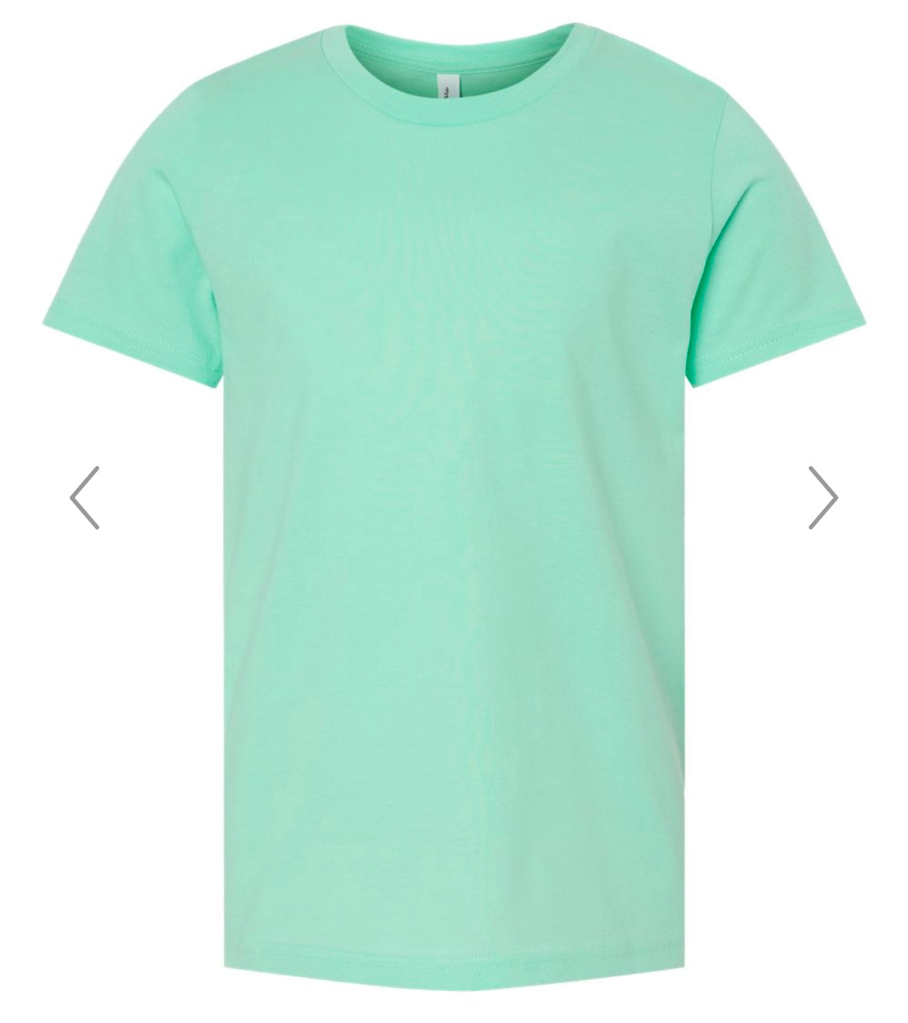 YOUTH LARGE MINT BELLA + CANVAS - YOUTH JERSEY TEE - 3001Y