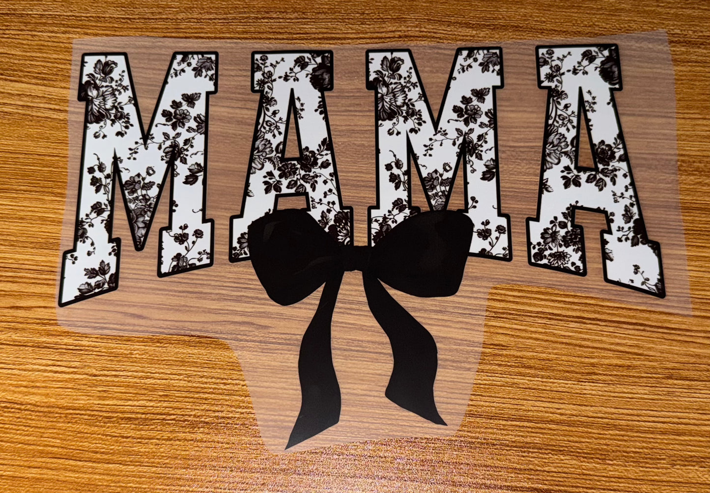 MAMA BLACK WHITE COQUETTE WITH BOW (PRINT ONLY)