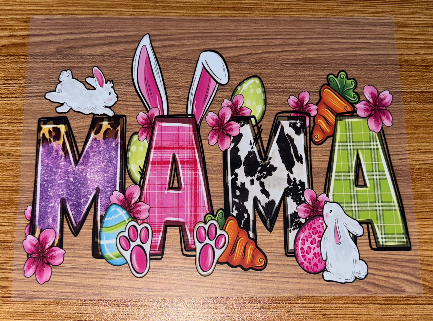 EASTER MAMA WITH BUNNIES PRINT