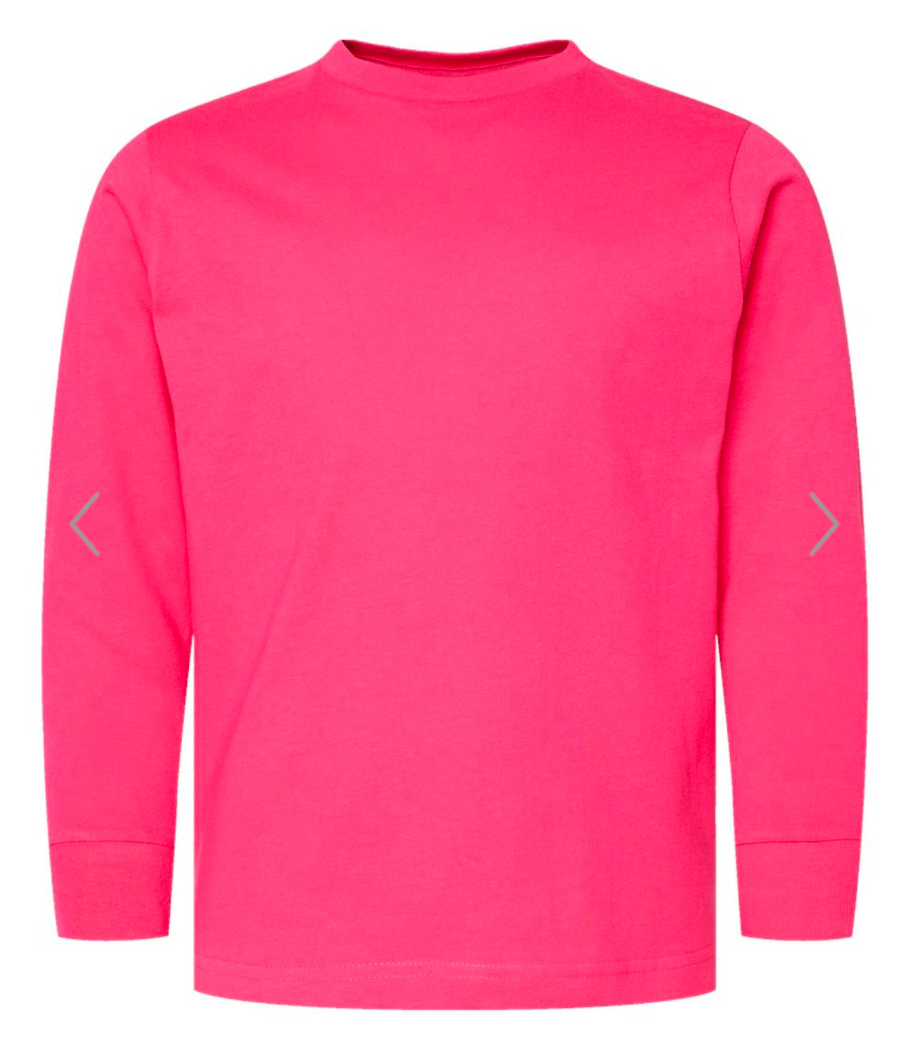 YOUTH XL HOT PINK LAT - YOUTH FINE JERSEY LONG SLEEVE TEE - 6201