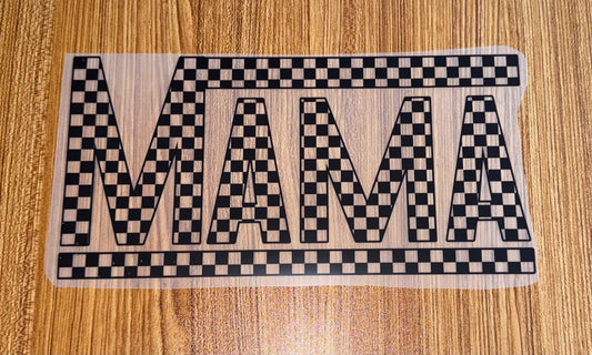 MAMA BLACK CHECKERED PRINT