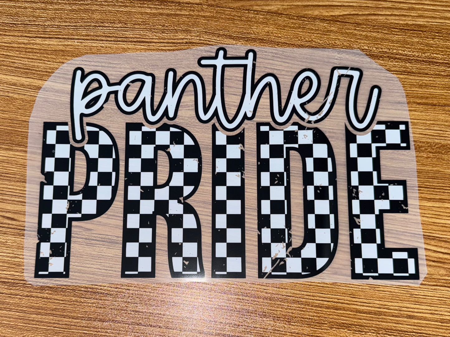 PANTHER PRIDE BLACK & WHITE CHECKERED PRINT