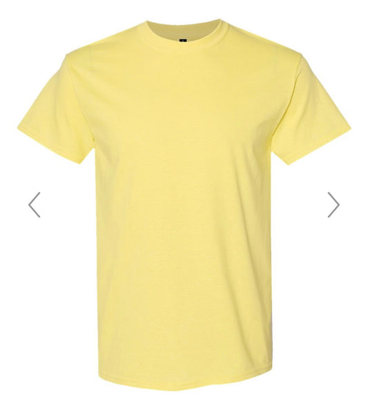 2X CORNSILK GILDAN - HEAVY COTTON T-SHIRT 5000