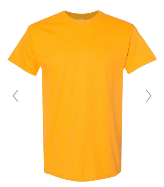 SMALL GOLD GILDAN - HEAVY COTTON T-SHIRT 5000
