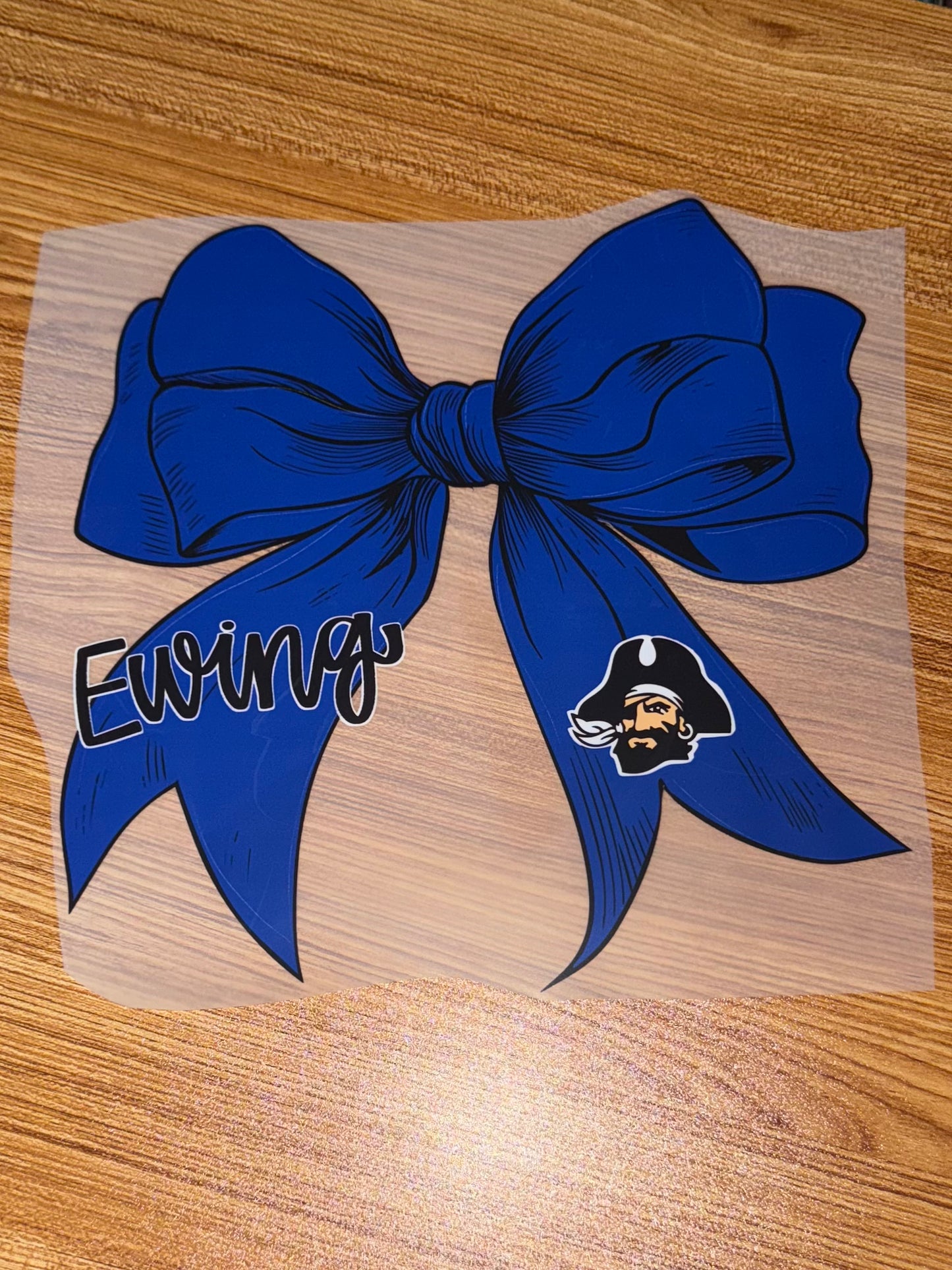 EWING PIRATE BLUE BOW ADULT PRINT