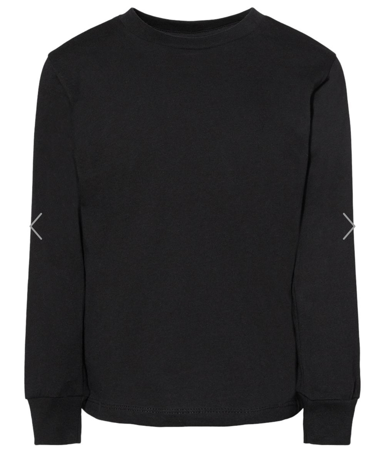 5T BLACK BELLA + CANVAS - TODDLER JERSEY LONG SLEEVE TEE - 3501T
