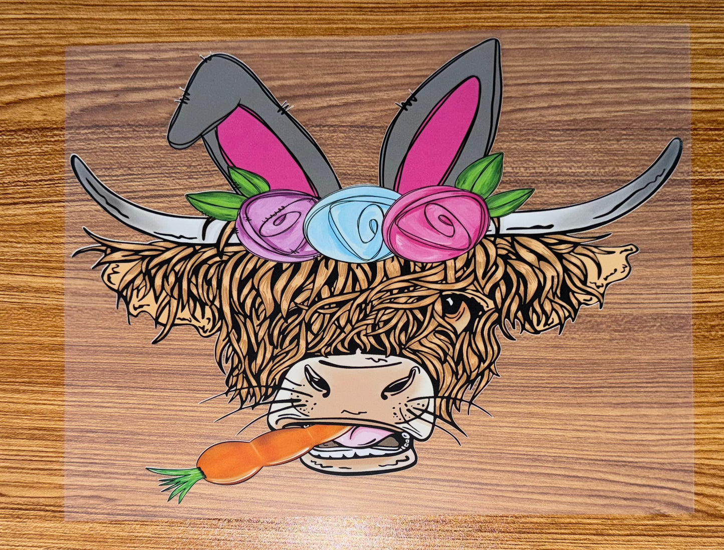 HIGHLAND COW EARS AND CARROT PRINT