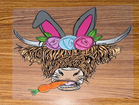 HIGHLAND COW EARS AND CARROT PRINT