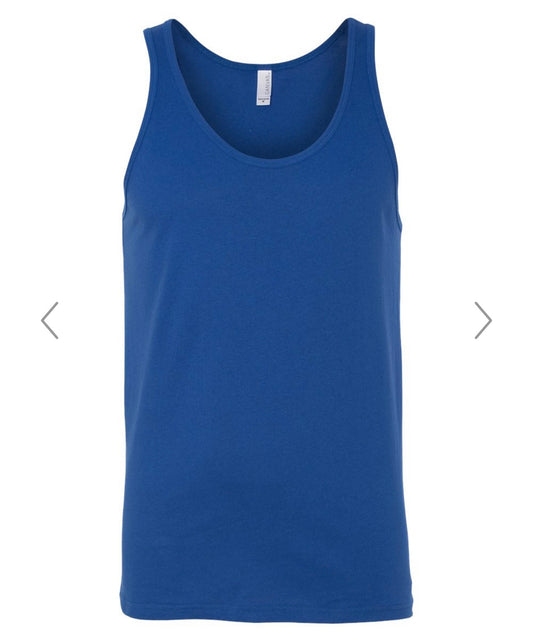 XL TRUE ROYAL BELLA+CANVAS JERSEY TANK - 3480