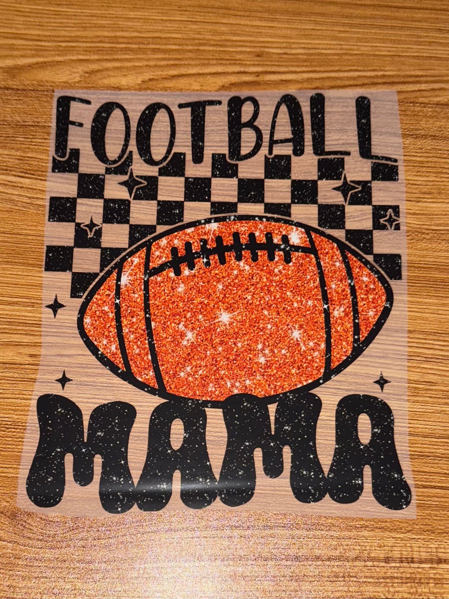 FOOTBALL MAMA FAUX GLITTER (PRINT ONLY)