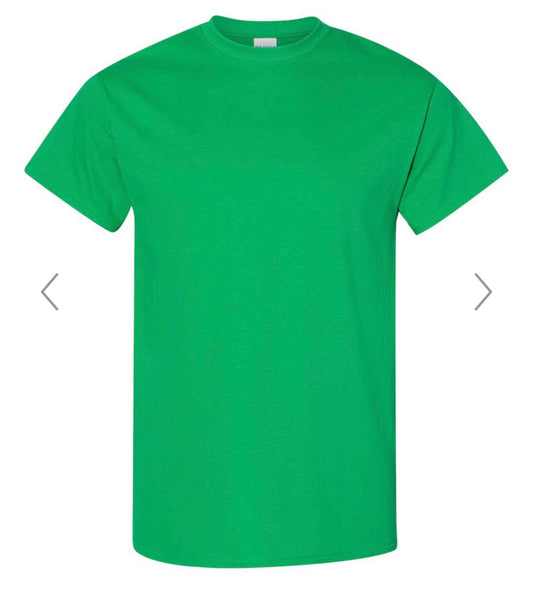 LARGE IRISH GREEN GILDAN - HEAVY COTTON T-SHIRT 5000